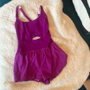 Free people movement purple pink romper used twice
